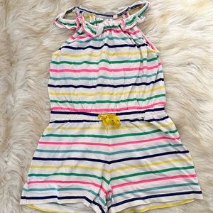 Mini Boden Girls Colorful Stripe Romper 5-6 year